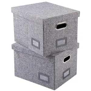 Hot Selling Collapsible Fabric Organizer Bins <strong>Document</strong> Legal File <strong>Storage</strong> <strong>Boxes</strong> - Product Image 1