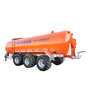 260-360 HP traktor dibungkus cair pupuk lumpur galvanis tanker dengan pompa vakum hisap dan mesin irigasi semprot