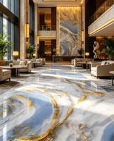 Carrelage effet onyx bleu brillant 60x120cm, résistant aux taches et à l'abrasion, fabriqué en Chine, disponible pour les hôtels (OEM).