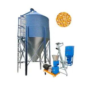 5-50 tonnes petites bacs de silo de stockage d'alimentation de maïs de grain de malt d'orge pour la ligne d'alimentation de ferme de granule d'alimentation animale