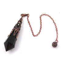 Pendentif à facettes en pierres précieuses assorties, à expédier rapidement, avec chaîne de copeaux de chakra, pour la décoration de la maison ou du bureau - Vente DIY