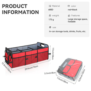 Organizador plegable personalizado para maletero de coche, caja de almacenamiento para maletero