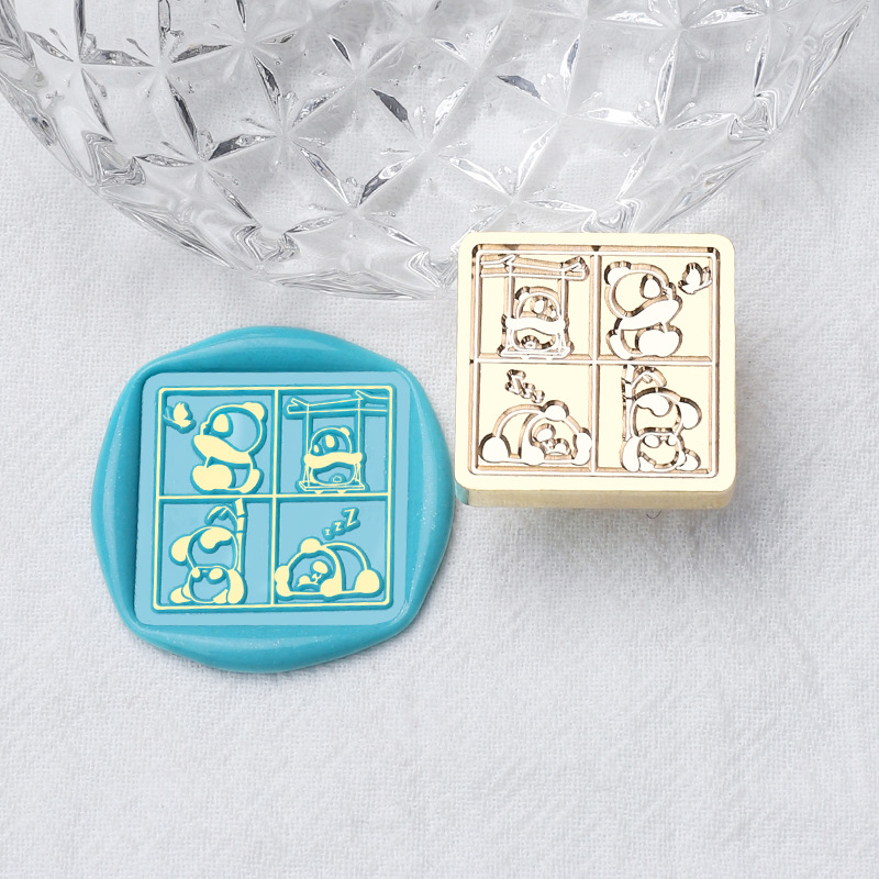 Panda Paradis (carré, 2,5 cm)