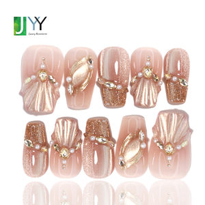 <span class=keywords><strong>Ongles</strong></span> en gel 3D de luxe faits à la main, à presser, couvrance totale, en acrylique, pour filles, vente en gros, <span class=keywords><strong>faux</strong></span> <span class=keywords><strong>ongles</strong></span> roses <span class=keywords><strong>fantaisie</strong></span>, design personnalisé - Product Image 3