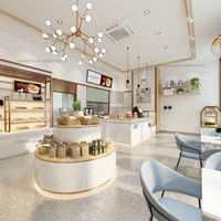 Étagère de présentation sur mesure pour boulangerie, vitrine à gâteaux, présentoir à pain, design professionnel, éclairage LED, en acier inoxydable, équipement de magasin en gros