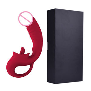 جهاز هزاز 2 في 1 للكبار بـ 10 أوضاع لتحفيز البظر ونقطة جي مع خاصية اللعق، قضيب اصطناعي واقعي قابل للارتداء بدفع اللسان لممارسة الجنس للنساء - Product Image 6