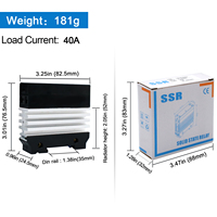 Regulador de Voltaje de Estado Sólido Monofásico LCTC 40A, 0-10V, 4-20mA, 0-5V, Control SSR, Relé Delgado con Disipador de Calor, 0-250VAC, Alta Calidad
