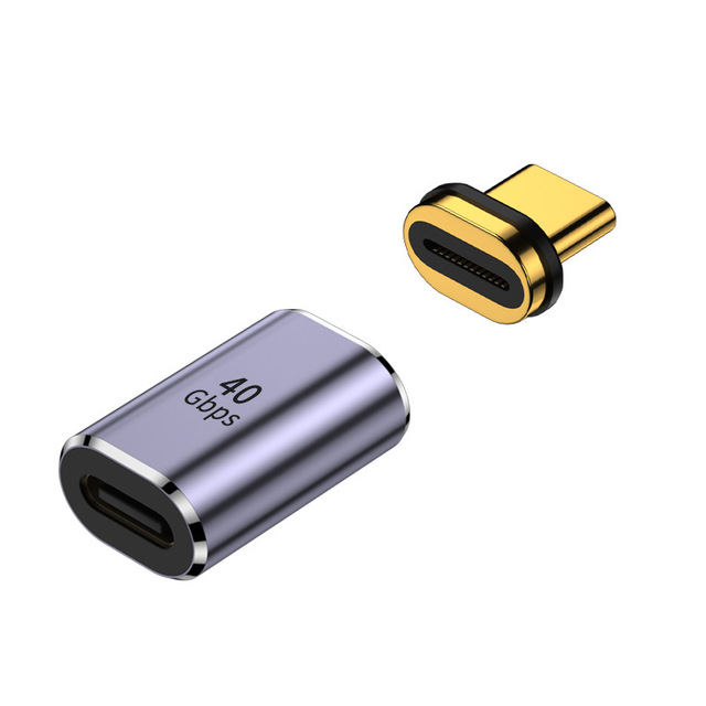 Hot USB4.0 Type-C Magnetic Charge Adapter 40Gbps PD 100W Fast Charging 24Pins 8K 90 Elbow U-Shape Plug USB C Type C Converter DC