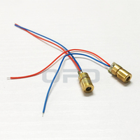Módulo de Diodo Láser Ajustable de 5V 650nm 5mW, Punto Rojo, Cabezal de Cobre, Mini Puntero Láser