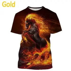 3D Print Animal Horse Graphic T-shirt For Men Women Casual Personality Mens Short Sleeve Tee Tops Streetwear Kids Animal Tshirts