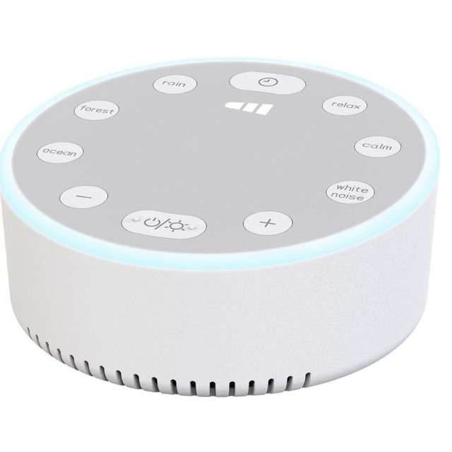 White Noise Sleep Aid Machine for for ABS Material Mood Emotion Regulation Breath Light Speaker 400mAh Battery 3+ Hours