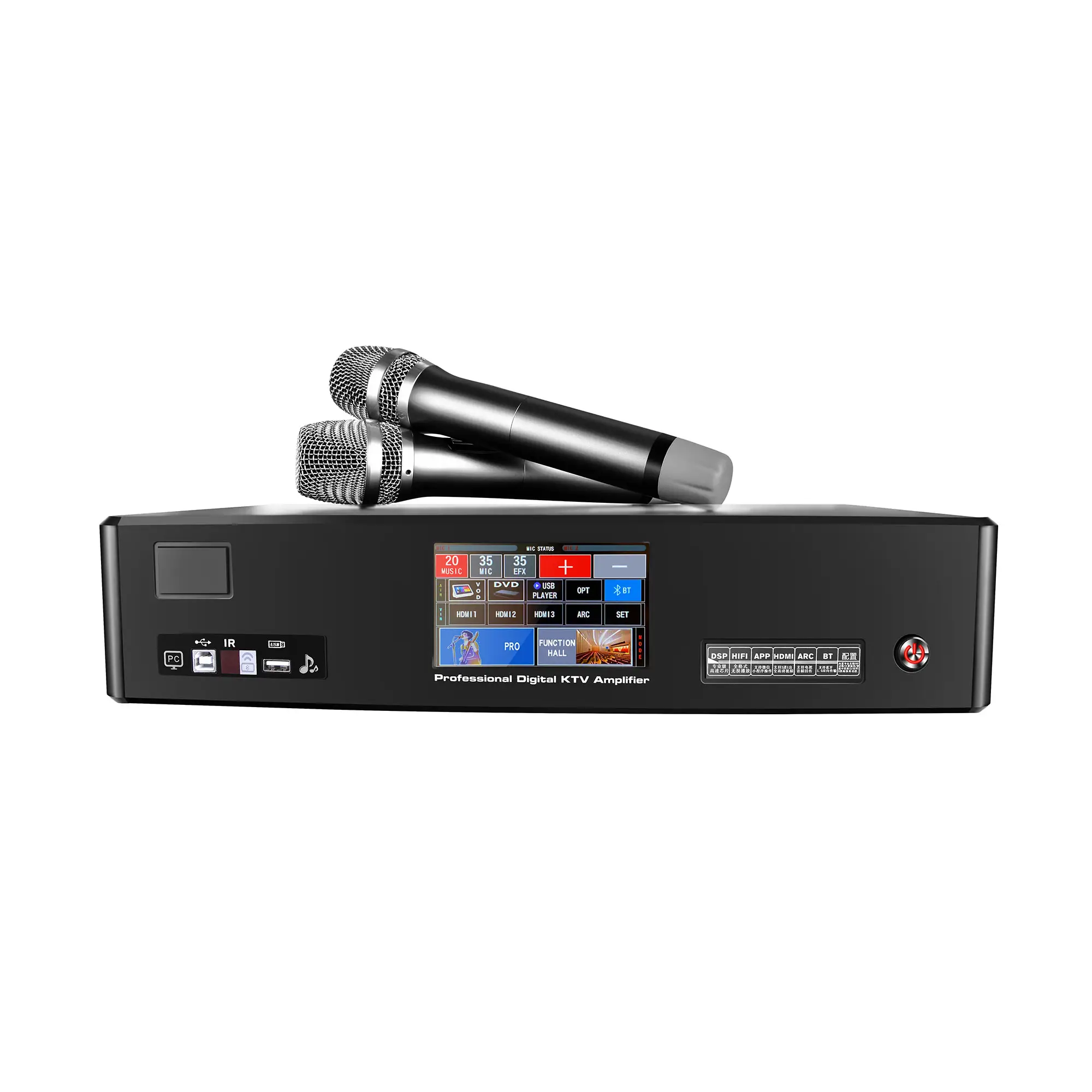 AMPLIFICADOR DE hogar para karaoke, dispositivo con micrófono inalámbrico y procesador de gran potencia, clase h, tres en uno, novedad