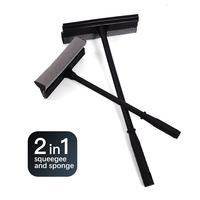 Raclette à vitres avec lame en caoutchouc et manche en plastique, tailles 38cm/55cm, durable et écologique, pour outils professionnels de nettoyage de vitres, vente en gros
