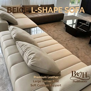 Divano Angolare in Pelle Economico con Linee Verticali, Set di Divani in Pelle Personalizzabili per Soggiorno, Arredamento di Lusso per la Casa - Product Image 5