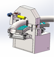 Machine automatique de polissage et de finition pour tubes et profilés métalliques, avec boîte de vitesses et moteur