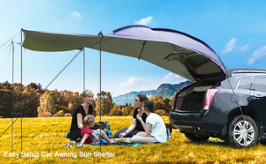 Woqi Waterproof Auto <strong>Canopy</strong> Camper Trailer Tent <strong>Roof</strong> Top for SUV Minivan Hatchback Camping Outdoor Travel 5-6 Persons - Product Image 5
