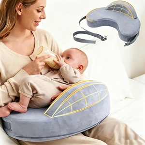 Cuscino per <span class=keywords><strong>Allattamento</strong></span> per Donne in Gravidanza e per l'Apprendimento del Bambino, Staccabile, Lavabile, Multifunzione in Cotone - Product Image 4