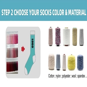 Chaussettes de football antidérapantes personnalisées, chaussettes de sport en tricot blanc avec grip - Product Image 3