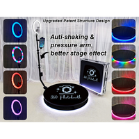 360 Photobooth Spin Platform Appareil photo rotatif automatique Kiosk Booth Machine Compatible avec les IPads et les Smartphones