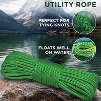 Polypropylène Nylon léger diamant tressé 8mm cordon utilitaire corde Camping artisanat drapeau pôle intérieur et extérieur