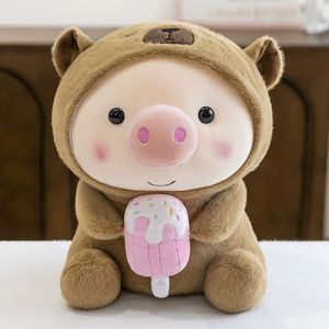 Juguete de Peluche de Capibara Súper Suave, Nuevo Peluche de Cerdo con Diseño de Helado para Ayudar a Dormir a los Niños, Relleno de Algodón PP - Product Image 2