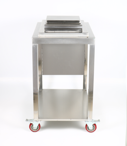 Stainless Steel Ice Bin Trolley Commercial Mobile Ice <b>Cooler</b> Cart with Drain System - Product Image 2