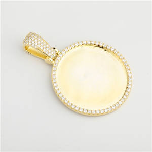 Pendentif unisexe en argent sterling 925, micro-pavé complet, photo personnalisée, moissanite certifiée, 17g, hip-hop, bijoux uniques - Product Image 3