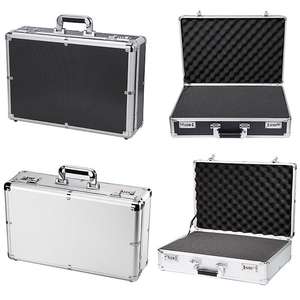 Wasserdichter Aluminium-Werkzeug kasten mit vor geschnittenem Schaumstoff Silber Anpassbares OEM-Metall gehäuse für sichere Aufbewahrung - Product Image 3