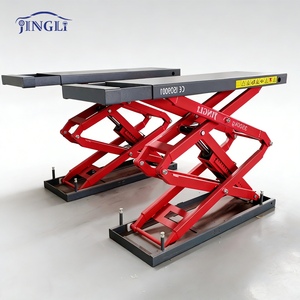 Elevador de Tijera Hidráulico de Doble Cilindro JINGLI JL300D de Dos Postes, 4000 kg de Capacidad de Elevación, para Montaje en Suelo, Marca Shandong - Product Image 1