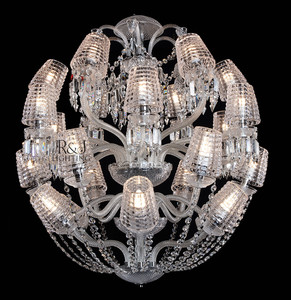 <span class=keywords><strong>Lampadario</strong></span> a Sfera di Cristallo Decorativo Moderno di Lusso per Interni <span class=keywords><strong>con</strong></span> 18-24 Luci per Salotti di Hotel - Product Image 1
