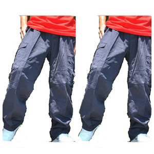 Pantalons longs pour hommes Pantalons multi-sacs Salopette décontractée en coton <span class=keywords><strong>Grande</strong></span> <span class=keywords><strong>taille</strong></span> Jambe large <span class=keywords><strong>Taille</strong></span> élastique Pantalons longs amples - Product Image 6