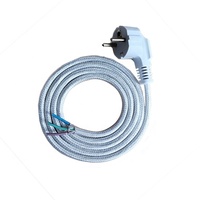 VDE Standard EPR CPE H03RT-H 2x0.75mm 3x0.75mm2 Textile en Caoutchouc flexible Tressé Câble EPR Câble Matériel Tissu Couleur Fil