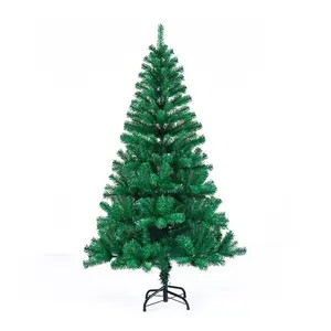 工厂供应DIY 90 120 150 180CM 3/4m仿真绿色圣诞PVC树装饰节日和派对常见松树