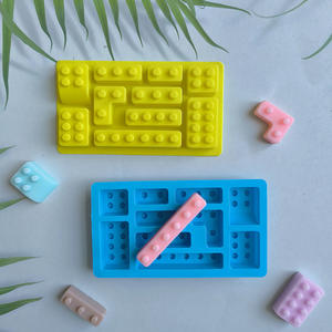صواني قالب شوكولاتة سيليكون من المصنع BX06 لأدوات كعك على شكل كتلة ليجو - Product Image 4