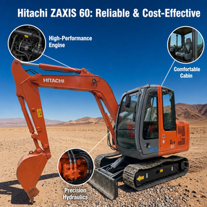 Excavadora Usada de Alto Rendimiento Hitachi ZX60, Miniexcavadora Hidráulica de 6 Toneladas, Excavadora Hitachi Usada Original de Japón para Excavación - Product Image 1