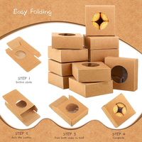Boîte d'emballage personnalisée pour fenêtre, écologique, robuste, personnalisable, en forme de petit avion, portable, en papier kraft et carton blanc