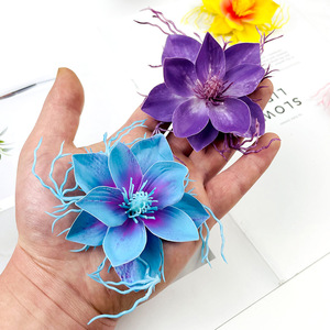 Bouquet de fleurs de pivoine artificielles en soie faites à la main, diamètre 8 cm, style chinois traditionnel, accessoires Hanfu, décoration de mariage et de la maison - Product Image 3