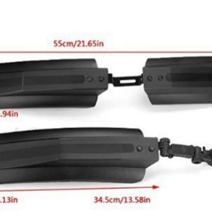 Garde-boue de vélo extra large réglable en plastique pour VTT noir en stock - Product Image 3