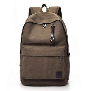 High Quality Leisure <b>Canvas</b> Laptop <b>Backpack</b> Vintage Unisex College Student Travel <b>Backpack</b> With Custom Logo - Product Image 6