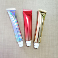 Bouteille de sérum à presser doux pour soins de la peau Boule à bille verte Massage Crème cosmétique pour les yeux Conteneurs d'emballage Tube en plastique