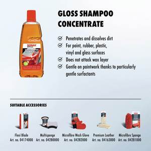 Shampoo concentré brillant de grande qualité, 1 litre, lavage auto haute brillance pour finitions de peinture éclatantes - Product Image 2