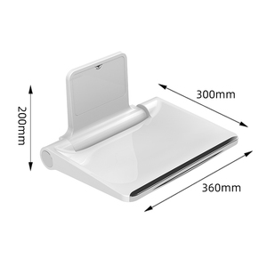 Repose-pieds de salle de bain pliable contemporain avec design antidérapant pour la <span class=keywords><strong>douche</strong></span>, le changement de chaussures et l'aide aux personnes âgées - Product Image 5