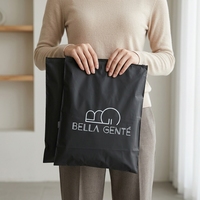 Pochettes zippées noires opaques mates, sacs en plastique refermables pour la confidentialité, imprimés sur mesure pour l'emballage de vêtements et de sous-vêtements
