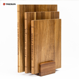 Planche à découper en bois de Cassia écologique avec base, lot de quatre pièces, idéale pour la cuisine – Offre Spéciale - Product Image 2