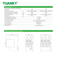 YUANKY HWDG-32XPV 300V 600V SPD pour protection contre les surtensions solaires photovoltaïques, protecteur de tension, parafoudre