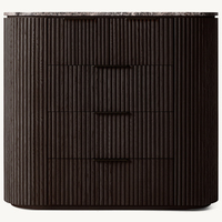 Meubles de chambre à coucher en bois modernes Armoire de rangement à 5 tiroirs pour chambre à coucher