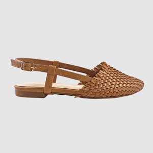 Simple <strong>Pointed</strong> <strong>Toe</strong> Woven Women's <strong>Flat</strong> Sandals,Ankle Strap with Adjustable Buckle,Banquet Outdoor Anti-Slip Closed <strong>Toe</strong> Dress Shoe - Product Image 4