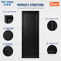 Puerta de Baño con Paneles de Aluminio, Puerta Interior Blanca para Uso en Proyectos