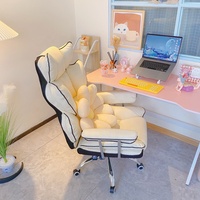 Chaise de jeu de qualité supérieure Cow Cow - Chaise pivotante ergonomique avec dossier inclinable et repose-pieds, pas d'assemblage requis pour la maison ou le bureau