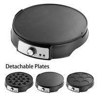 Crêpière électrique automatique en aluminium à usage domestique avec plaques détachables